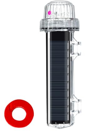 Sionhiuo Feu de navigation, éclairage LED - Lumière clignotante de sécurité solaire | Lampe de détection de contrôle de lumière intelligente étanche, pour la pêche de nuit, la navigation