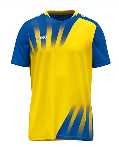 JAKO Unisex tröja vintage, kortärmad, gul/kungsblå, M