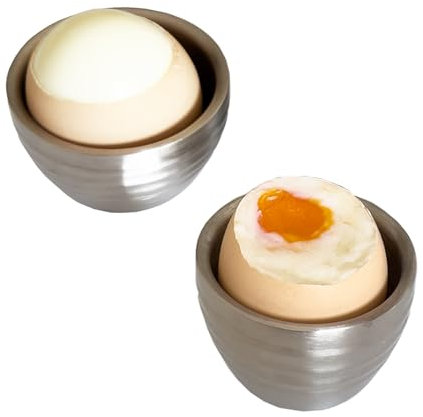 PALAKATE Eierbecher Set, 2 Eierbecher Edelstahl, spülmaschinenfest