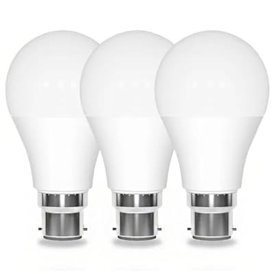 3pcs LED Bulbs B22 Bayonet A19 9w Equivalent 65w Energy Saving Bulb Lighting No Flicker for Bedroom Living Room Home Lighting(B22 9W Cool White 6000K)