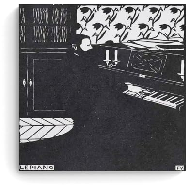 LJPENART Felix Vallotton Poster (Klavierblockflöte, Leinwand, Wandkunst, dekorativ, Schlafzimmer, modern, 40 x 40 cm)