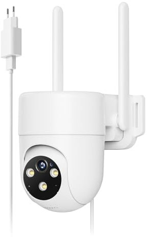 NUASI 4G LTE Überwachungskamera Aussen mit SIM Karte, 2K PTZ IP Kamera Ohne WLAN mit FarbNachtsicht, AI Personenerkennung weiß Kamera und 2-Wege-Audio, IP66 Wasserdicht