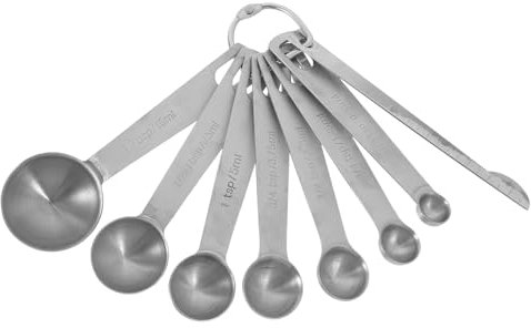 CIYODO 8pcs Stainless Steel Measuring Spoon Teaspoon Measuring Spoons Ruler Kitchen Cooking Utensils