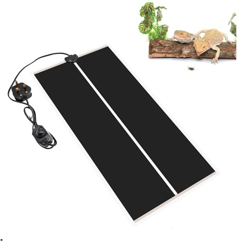 MUYIRTED Reptile Heat Mats, 28w Waterproof Small Animal Heating Pad, Thermostatic Heating Mat For Snakes, Turtles, Lizards, Spiders, Snails, 53x 28cm