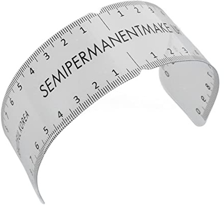 Masyrt Exakt Linjal för Formning Av ögonbryn, Återanvändbart Gör-det-själv-sminkverktyg för Mikrobladsmätning och ögonbrynspositionering, Lätt Att Designa ögonbrynsform med Flexibelt