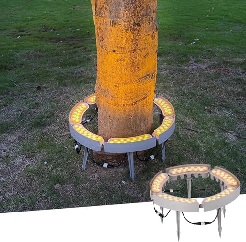 Lampada da esterno in alluminio a forma di palma, faretto LED da giardino con luce calda cablata da 12 W, 3000 K, scalabilità wireless(AC220V,5 SETS)
