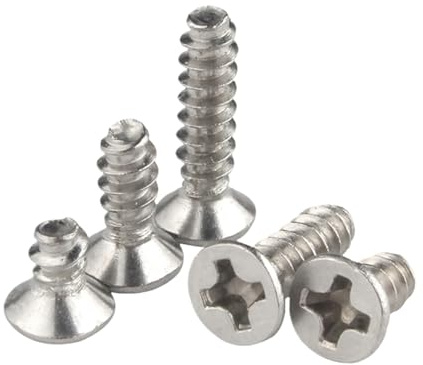 Tornillos de rosca de cabeza avellanada con ranura cruzada, tornillos de cola plana de acero inoxidable, 100 piezas M3.5 M4 M5(M3.5x8mm)