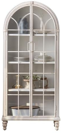OGOODLE Coffee Bar Iron Luxury Retro Sideboard Old Storage Cabinet Bed And Breakfast Living Room Wall-mounted Tea Buffet Cabinet with Storage