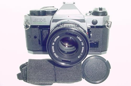 AE-1 Program Manual Camera SLR with 50mm /1.8 FD in Silver Lens Fully Serviced