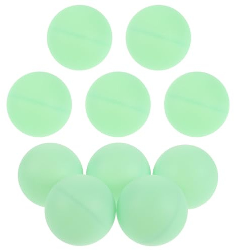 BESPORTBLE 10 Balles de Tennis de Table Luminescentes pour Usage Extérieur, Réutilisables en PP, Diamètre 40mm, pour Jeux de Jardin et Fêtes Nocturnes