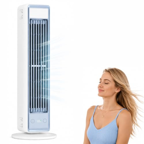 Ventilateur Colonne,Ventilateur Silencieux Chambre avec Télécommande | Ventilateur Rafraichisseur d'air,ventilateur climatiseur,5 Vitesses,Veilleuse,pour Salon,Chambre,Bureau