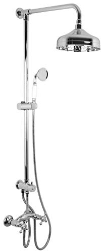 Welfenstein Nostalgie Regendusche Aufputz Set 2Q-NV2 mit Duscharmatur Retro
