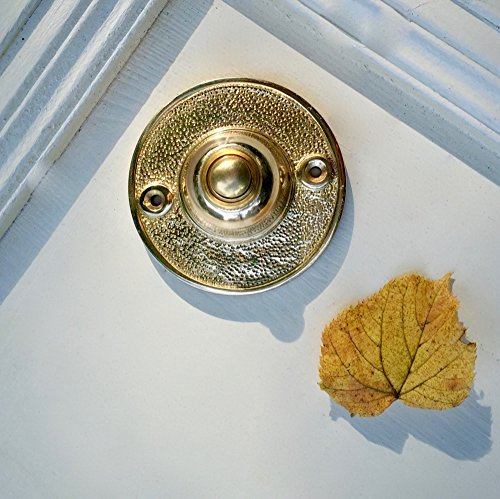 antikas – Campanello porta di casa in ottone lucido – Campanello morsetto beschlaege klingeln