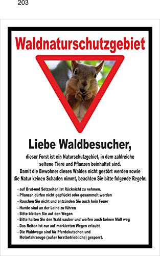 Melis-Folienwerkstatt Schild Wald-Naturschutzgebiet - 45x30cm - 3mm Aluverbund – 20 VAR S00359-203-A