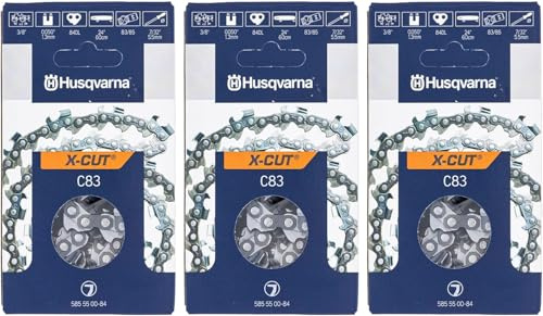 Husqvarna 585550084 24 C83 X-Cut 24 Chain 3/8 .050 84 DL 3 Pack