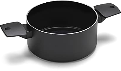 Moneta Recy Kasserolle mit 2 Griffen, 20 cm, Ricla 46 Dosen, Net Induction, schwarz, Körper aus 100% recyceltem Aluminium