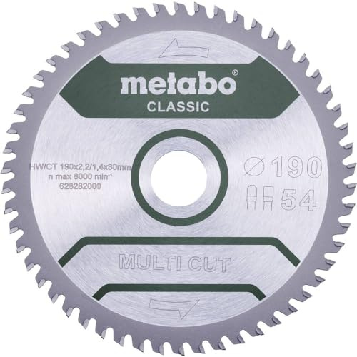 METABO 628658000 - Hoja de sierra Multi Cut Classic 160x20 mm dientes 42 FZ/TZ 10° /B