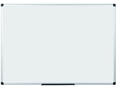 Bi-Office Maya - Pizarra blanca magnética con marco de aluminio, 105 x 75 cm