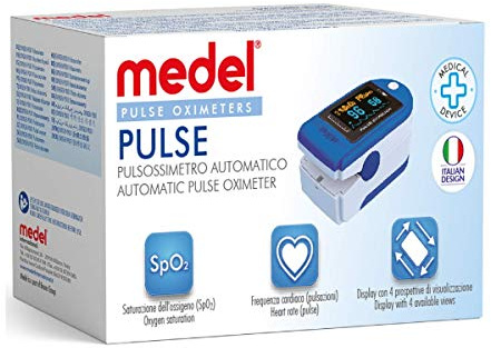 MEDEL PULSE 95262 Pulsossimetro SPO2 dito Saturimetro professionale per Misurazione ossigeno dito