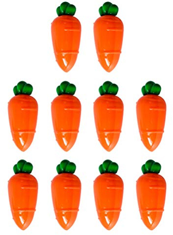 STOBOK 10pcs Easter Plastic Carrot Containers Carrot Shape Candy Boxes Empty Fillable Treat Gifts Box for Egg Hunt Supplies Easter Basket Fillers Orange