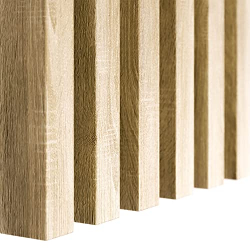 KLEMP CLASSIC Lamellenwand aus MDF 30x40 mm, vertikale oder horizontale Decken- oder Wandverkleidung, Holzpaneele für Wand und Decke, für Flur, Schlaf- oder Wohnzi mmer 17er-set Sonoma Eiche