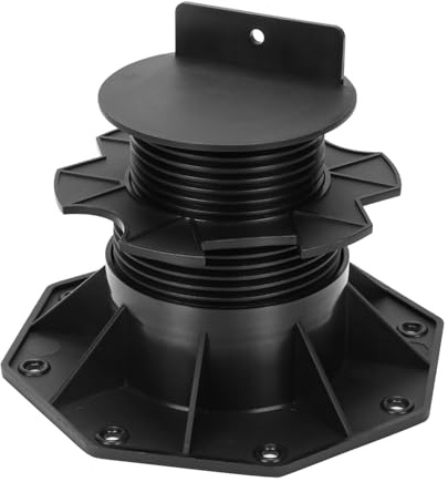 Gimisgu 10 soportes de pie de ajuste de altura regulable 60-140 mm, para tablones de terraza de madera, WPC y piedra