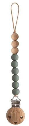 mushie 100% Silicone Baby Pacifier Clip BPA Free | Eva (Dried Thyme)