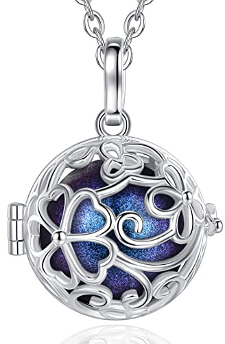 AEONSLOVE Collier Bola de Grossesse avec Mélodie Douce Pendentif Grelot Musical pour Femme Enceinte Future Maman, 2 Chaînes