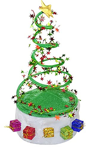 Canzoon Cappello Babbo Natale Adulto 3 Pcs Classica Cappello da Babbo Cappelli Natale Divertenti Cappellino Babbo Natale Peluche Adatto per Le Feste di Natale e Capodanno, Verde