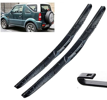 Balais d'essuie-glace avant compatible avec Suzuki Jimny 1998 – 2018, pare-brise, vitres propres, brosses de pluie de voiture 18+16