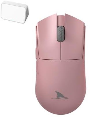 Darmoshark M3s 2KHz Wireless Gaming Mouse,Tri-Mode connectivity(2.4GHz,Bluetooth,Wired),26KDPI Sensor,Lightweight 54g,5 programmable Buttons,Computer Mouse for Laptop,PC,Windows,Linux,Mac(Pink)