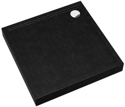 AQUABAD Duschwanne/Duschtasse | Ultima mit LeakProtect Technologie Black Stone 90x90cm Quadrat