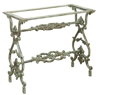 Biscottini Tischgestell aus Gusseisen L86,5 x PR43,5 x H72,5 cm – Tisch aus Schmiedeeisen für den Garten – Tischgestell in Antik-Optik