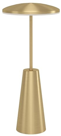 EGLO LED Außen-Tischlampe Piccola touch dimmbare | Nachttischlampe mit einstellbarer Lichtfarbe, Outdoor Tischleuchte aus Metall in Messing, Lampe für Balkon und Terrasse, IP54