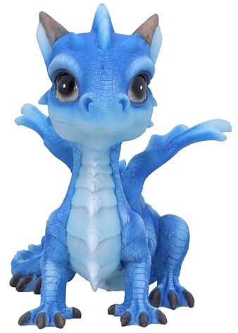 Nemesis Now Figura de dragón de Hielo de 12,3 cm, Resina, Azul, Figura de dragón bebé, Figura de dragón Azul, Regalo de dragón Coleccionable, Fundido en la Mejor Resina, Pintado a Mano por Expertos