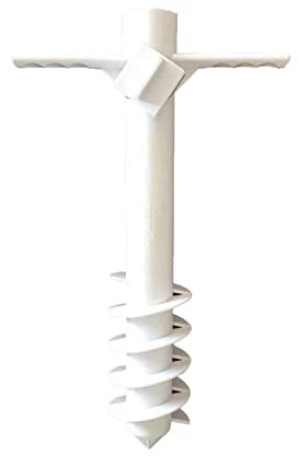 Mllepjdh Outdoor Strandschirm Sand mit 5-stöckiger Schraube, robuster Schirmhalter, sicherer Ständer für starken Wind, Strandschirm, Sandständer, Halter, strapazierfähig, für Sand, robuste Windhöhe