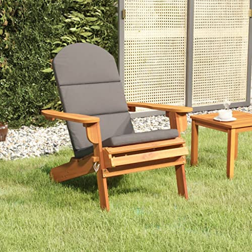 HEFZGDB Adirondack-Gartenstuhl mit Kissen Massivholz Akazie Sonnenliege Gartenstühle Balkonstuhl Geeignet für Garten, Terrasse, Pool.