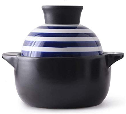 Sopa de cerámica cazuela con tapa,sopa china/arcil Mini cazuela de cerámica redonda for olla de cocción lenta con dos asas y tapa