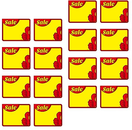 Parliky 50stücke Price Stickers Aus Stabilem Papier Leere Werbe-preisschilder Für Supermarkt Und Einzelhandel Einfache Beschriftung Langlebige Market Price Signs Für Verkaufsaktionen