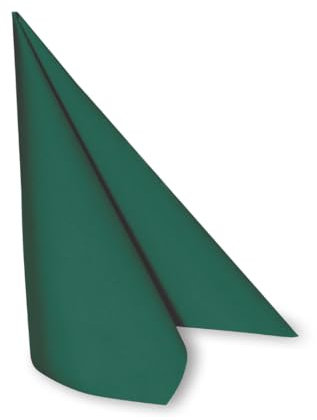 DeinPack 50 x Airlaid Serviette 40 x 40 cm dunkelgrün - hochwertige Einwegservietten stoffähnlich - Reißfest, Saugstark & Formstabil - ideal für Hochzeit, Partys und Events