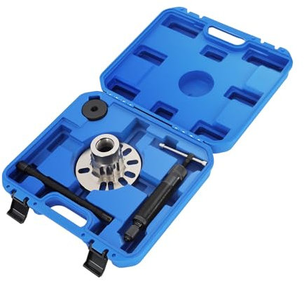 10T Hydraulik Radnaben Werkzeug Hydraulischer Antriebswelle Ausdrücker Abzieher,10T Hydraulischer Radlager 4-Loch oder 5-Loch-Räder,45# Kohlenstoffstahl Ausrichtlöcher (Blau) mit Transportkoffer