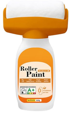 LYPPUL Wall Repair Rolling Brush, 500g Wall Repair Roller Paint, Wall Repair Paste Roller, Dry Wall Repair Tool for Quick Fixes Graffiti Scratches, Stains