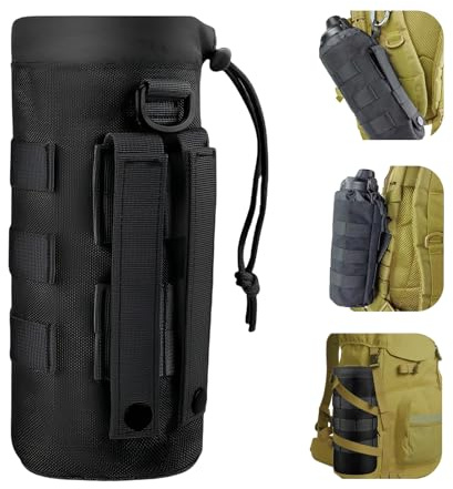 Yuqilin Taktisch Flaschenhalter,1000D Nylon Molle Flaschenhalter Rucksack Flaschenhalter Gürtel Auslaufsicheres Trinkflaschenhalter Gürtel,für Camping Wandern Outdoor Sport