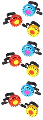 YARNOW 3 Set Campana di Girasole Colino da tè Bollitore Teiera Elettrica Corno per Ciclo Luci Fatate Solare Tre Kit Campana di Fiori Allarme Campanello per Bici 3 Pezzi * 3