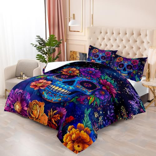 Bettdecke 140X200 Bunte Blumen Drucken Steppdecke 200Gsm,Dünne Und Leichte Bettdecken,4 Jahreszeiten Bettdecken 140X200,Weiche Mikrofaser Bettdecke Mit 2 Kissenbezüge,Warm Steppbettdecke
