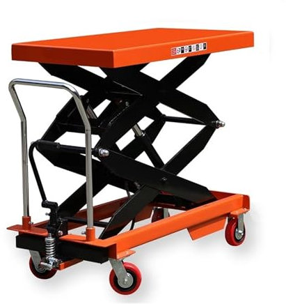 BADIKA Scherenhubtisch Manueller hydraulischer Hebewagen, mobiler Scheren-Elektro-Hubwagen, Kleiner einfacher Wagen(4)