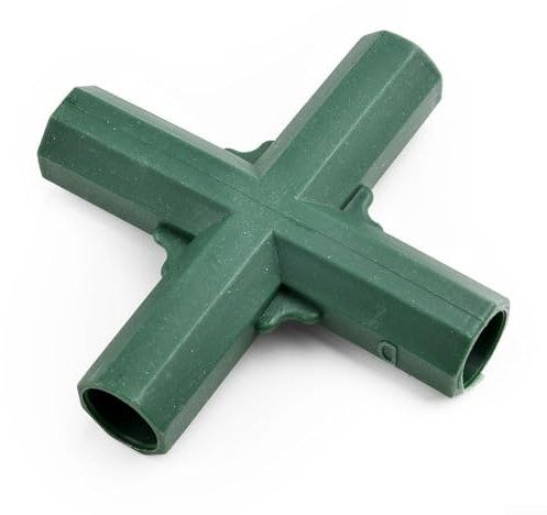 Joints en plastique pour plantes grimpantes de jardin quatre connecteurs pour cadre de serre (croix 4 voies)