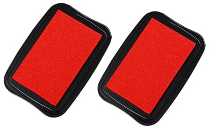 iplusmile 2stücke Stempelkissen Rot Für Scrapbooking Diy Und Bastelbedarf Langlebiges Stempelkissen Mit Schwamm Geeignet Für Papier Holz Und Stoff