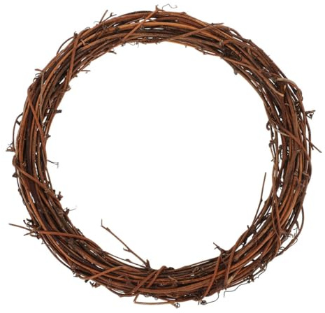 Toyvian Natural Rattan Garland Twig Vine Wreath Rings for Christmas Decorative Wreath Frame Diy Craft