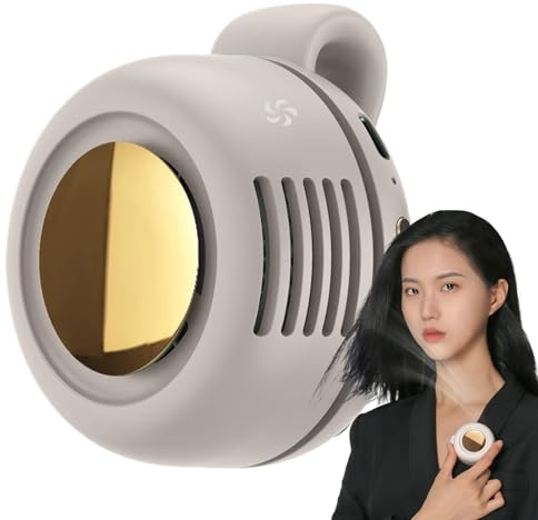 Ventile sans lame portable - Design puissant de clip rechargeable USB | Gadget de refroidissement à cordon silencieux pour bureau, voiture, landau, cuisine, randonnée, festival, jardin, bibliothèque